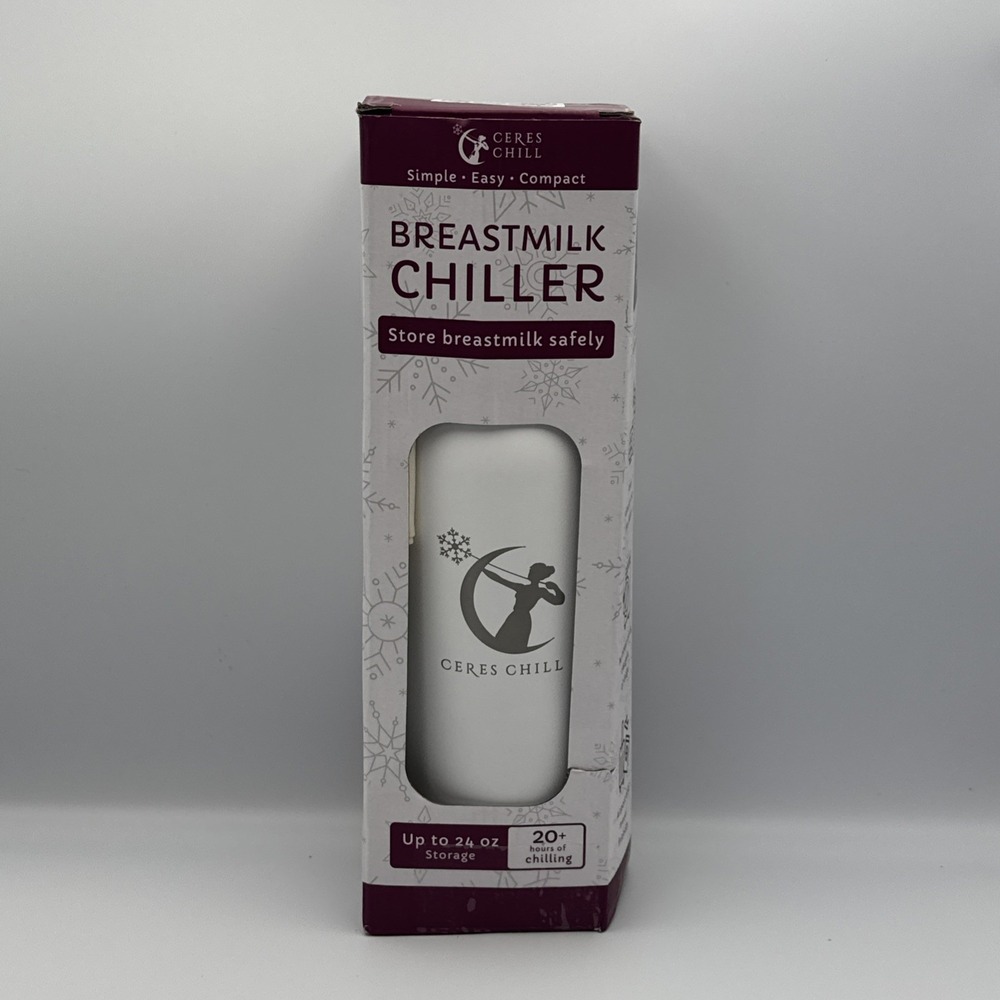 Ceres Chill Breastmilk Chiller Reusable Storage Container White 24oz Stainless